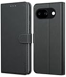 Leacckl Handyhülle für Google Pixel 10a Hülle, Premium PU Leder Brieftasche Stoßfeste [Kartenfächern] Schutzhülle Klapphülle Flip Hülle, Schwarz