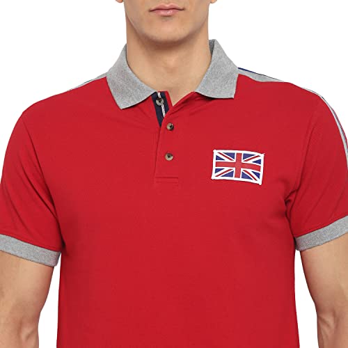 Image of OFF LIMITS Men Contrast Collar Cotton Polo T- Shirt