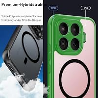 Cresee Hülle für Xiaomi 17T, Magnetische Case Kompatibel mit Magsafe, Matte Transluzente Harte Rückseite + Weiche TPU Bumper Handyhülle mit Magnet Stoßfest Schutzhülle Cover, Schwarz – Ansicht 5
