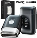Rasoir de la feuille, 2026 Mise à jour 3D Razor électrique pour hommes, Mini Rasoir de voyage pour hommes Compact Portable Rasoirs de Foil pour hommes, Rasoir électrique pour hommes lavable humide / sec, Smart LED Affichage