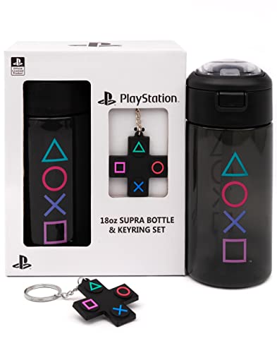 Playstation Wasserflasche Sportflasche 18oz & Schlüsselbund Geschenk...