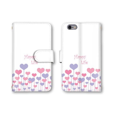 �y�m�[�u�����h�i�z AQUOS SERIE mini �p SHV38 �Ή� �X�}�z�P�[�X �蒠�^ �n�[�g �p�� Happy Life �s���Nx�p�[�v�� SHV38 �Ή� �P�[�X