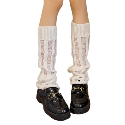 Image of YELAIVP Women's Leg Warmers Knit Kawaii Y2K Harajuku Leg Warmers with Adjustable String for Women Lolita Accessories