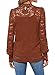 DOROSE Womens Tops Dressy Casual Fall Lace Long Sleeve Blouses Halloween Shirts Caramel S