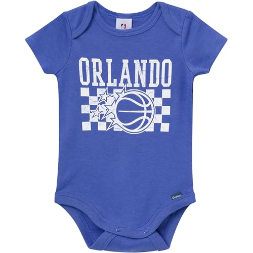 Image of Gerber Baby NBA Boys & Girls 2-Pack Short Sleeve Onesie Bodysuits