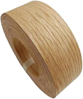 Red Oak Wood Veneer Edge Banding Roll 2 inch ×50ft, Preglued Iron-On with Hot Melt Adhesive Edgebanding Strip, Flexible Wood Tape for Furniture Plywood Repair