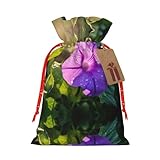 Design unico: puoi facilmente spremere il sacchetto di iuta Purple Morning Glory per evitare di perdere oggetti, sicuro per conservare caramelle, e con il design unico di cordino e etichette regalo in carta kraft che rende il tuo regalo unico e mette in risalto il tuo gusto estetico.