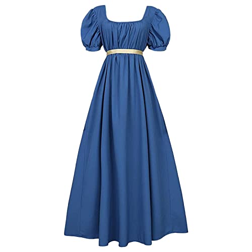 Robe empire manches bouffantes cachant les rondeurs avec élégance