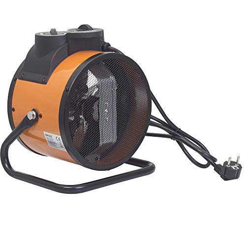 Bakaji Stufa Elettrica Con Elementi Riscaldanti In Ceramica Termoventilatore Soffiante Industriale Potenza 3000W Termostato Regolabile Funzione Ventilatore Freddo Inclinazione Regolabile (3000 Watt) - 5