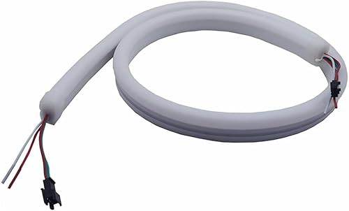 Miniatura 3 de Tira de luz LED neón flexible, tira de luz de neón blanca cálida de 16.4 pies, tira LED de neón impermeable flexible de 12 V, cuerda de luz LED de