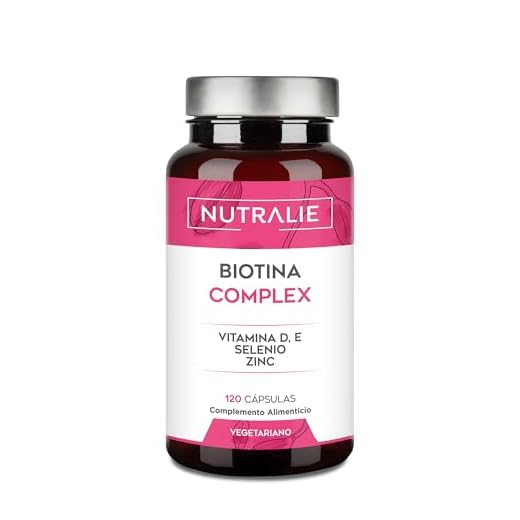 Biotina 10.000 mcg | Vitaminas D y E, Zinc, Selenio | Contribuye al Crecimiento del Cabello y Mantenimiento de Piel y Uñas | 120 Cápsulas | Nutralie
