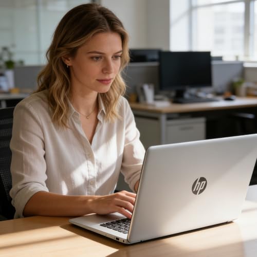 Image of HP 17 Laptop, 17.3 inch FHD Display, 8GB DDR5 RAM, 512GB SSD, AMD Ryzen 5 Processor(Beats i7-1165G7, Up to 4.3GHz), Windows 11 Pro, Alpacatec Accessories, Silver, Video Editing Laptop