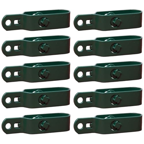 Eskasi Drahtspanner Zaunspanner 10 Stück Stahl verzinkt langlebige Spannung einfache Nachjustierung (10 Grün 100x25mm)