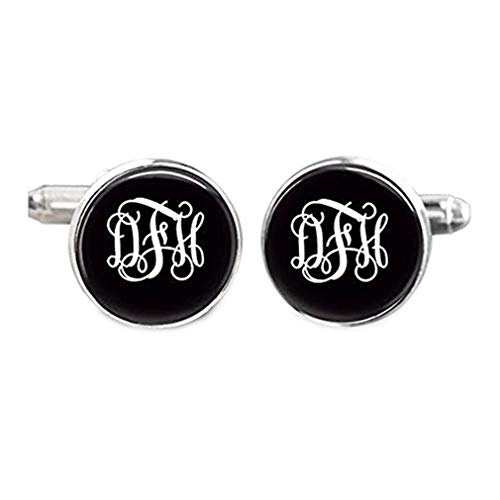 Mancuernillas personalizadas con monograma para hombres miniatura 1