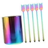 Holibanna 1 Set Obstgabel Set Cocktail Rührstäbchen Rührstäbchen Essensspieße Für Partys Getränkerührer Cocktailspieße Lange Zahnstocher Für Vorspeisen Partyzubehör Snack Spieße