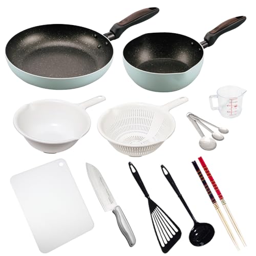 一人暮らし 料理道具 調理器具 12点セット IH対応 ミントグリーン
