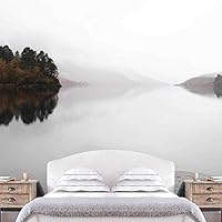 Wall Mural Sunset Sunrise Background Nature Scenery Removable Self-Adhesive Wallpaper Wall Decoration for Bedroom Living Room - 66x96 inches