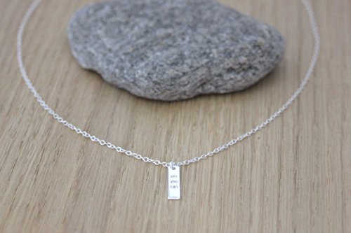 Collier argent massif pendentif rectangle à offrir pour féliciter un proche - 3