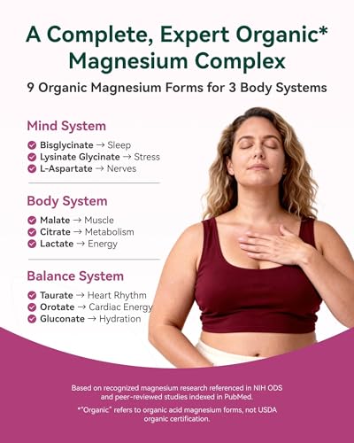 Image of Magnesium Glycinate Complex, 300mg Elemental Magnesium, 9 Organic Forms