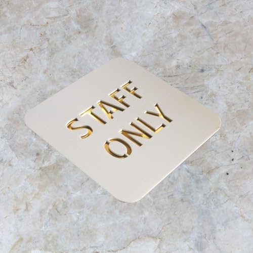 Image of CVANU 1pc Staff Only Acrylic Sign Board for Office /Business /Hospital Sign SelfAdhesive Board c31