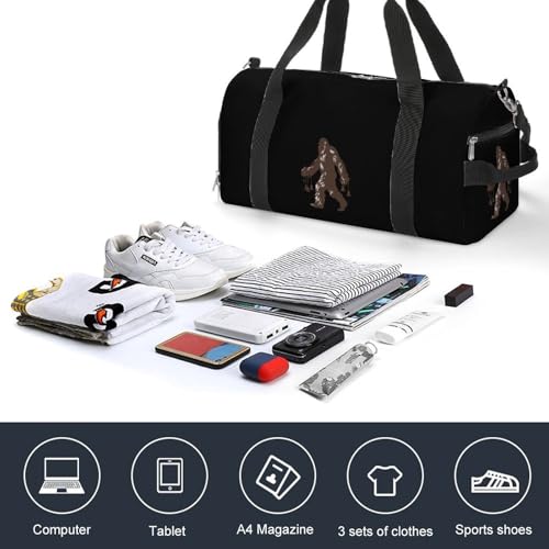 Bigfoot Carrying Wind Chimes Sasquatch Gym Bag Duffle Bag for Travel Lightweight Carry On Tote Weekender Bags for Women Men4