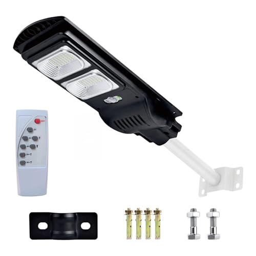 Vipbear 200W Solar Street Lights Outdoor, Flood Lights Motion Sensor Lights Waterproof Dusk to Dawn Security Lights Solar Powered Waterproof for Parking Lot Wall Garage Lamp