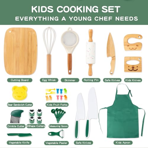 20 Pcs Kids Safe Knife Set for Real Cookin - image 2