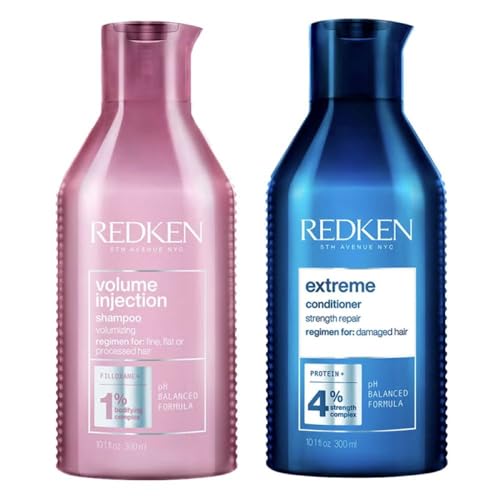 Redken Volume Injection Shampoo 300ml & Extreme Conditioner 300ml