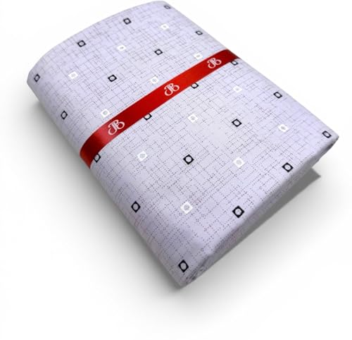 Image of JHABAK'S Unstitched Print Shirt Fabric for Men - Polycotton Material - 2.25Meter Shirt Piece Cloth