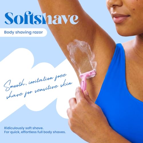 Image of Hyuman Bikini Razor + Softshave Razor Pack of 3 Combo for Women | Gentle & Smooth Shaving Kit (Set of 2)