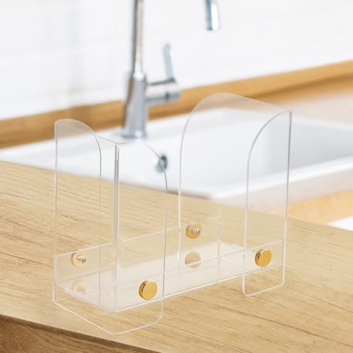 QWORK® Papierhandtuchhalter aus Acryl, Handtuchspender für Papierhandtücher, Transparenter Papierhandtuchspender, für Küche, Restaurant, Badezimmer