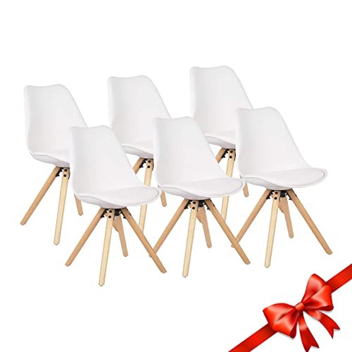 Sillas Comedor Pack 6 Blancas Marca JIASEN