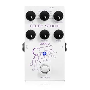 🎸9 Classic Delay Effects ▶LEKATO Delay Pedal features 9 built-in digital Delay types, including ANALOG, DUAL DUCK, TERM, REVERSE, dTAPE, ICE, LOFI, PATTERN. 🎸Extensive Parameter Customization ▶In addition to the standard TIME, FEEDBACK, and MIX knobs...
