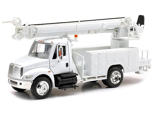 International 4200 Digger Service Truck White Long Haul Trucker Series 1/43...
