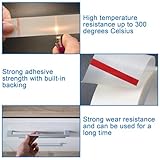 INCREWAY 33Feet 3 Rolls Low Friction Tapes Strong Teflon Tape Drawer Slide Tape Thickened Drawer Tape Slide Friction Resistant Glide Tape, for Drawers, Curtains - Image 3