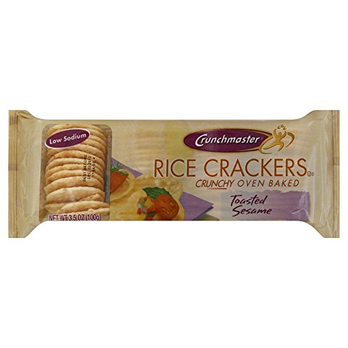 Crunchmaster Gourmet Toasted Sesame Rice Cracker, 3.5-Ounce (Pack of 12)