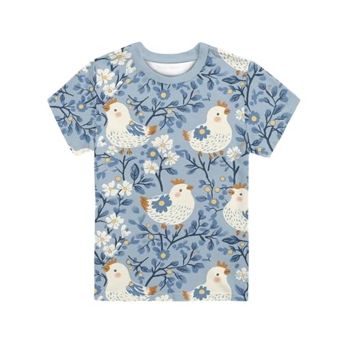 Image of Novelty 3D Graphic T Shirts for Kids Crew Neck Funny Animal Print Short Sleeve Girls Tshirts 3-16 Years