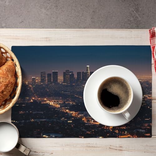 Set de table en lin Los Angeles chic et résistant pour repas élégants - 8