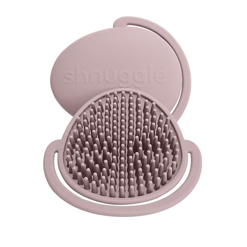 Shnuggle Cradle Cap Brush | Super Soft Silicone Baby Scalp Brush & Comb | Gentle Cradle Cap Treatment for Newborns | Baby Bath & Shampoo Accessory | Pink