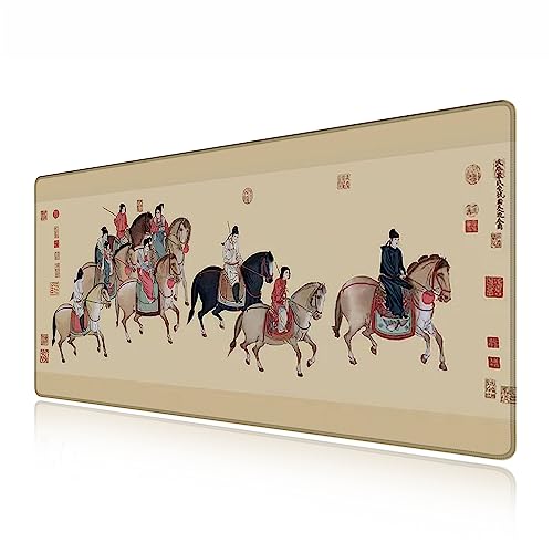 Tapis de souris gaming paysage grand format 1000x500mm avec bordures cousues