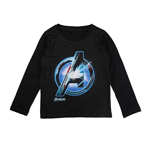 Image of Marvel Avengers by Wear Your Mind Boy's Plain Regular Fit Long Sleeve Top (DMAF0104.2 Black4 13-14Y)