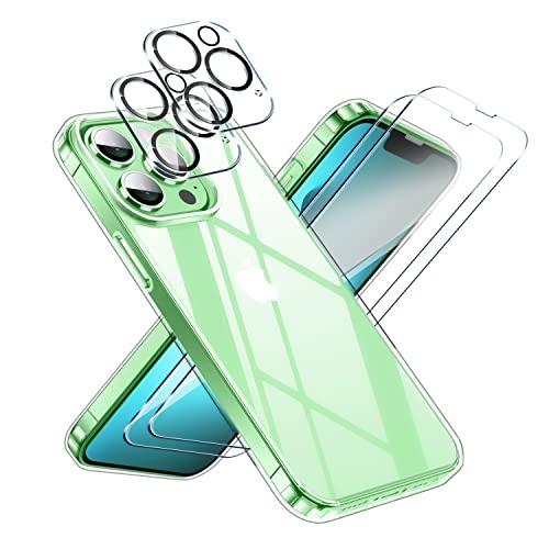 FTRONGRT for iPhone 14 Pro Protector and Phone Cae, Full Cover Lens Film, Transparent Screen Film