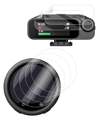 WUNIAK (�E�j�A�N) �X�N���[���v���e�N�^�[ Insta 360 Mic Pro�Ή� ���M�@�p�����K���X 4���p�b�N + ��M�@�p�����K���X2���p�b�N HD�N���A�ی�t�B���� ���h�~ �C�A�h�~