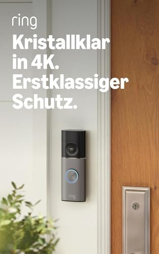 Ring Akku-Video Doorbell Pro (Neueste Gen.) Retinal 4K & 10x-Zoom + 0€ Innenkamera Plus Retinal 2K | Kabellos | Dämmerlicht | Alexa… – Ansicht 2