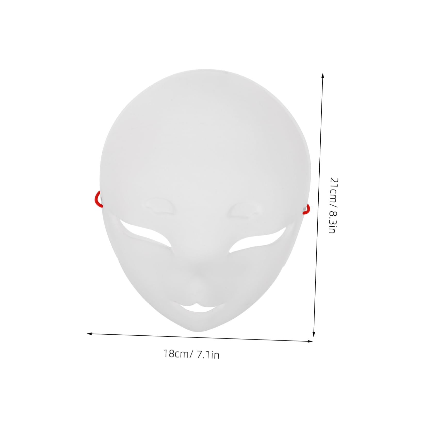 Homoyoyo Paintable Paper Mache Samurai Mask Blank - White Prajna Mask for DIY Art Projects - Theater Performances Halloween Costumes and Creative Decorative Displays Full Face Evil Demon