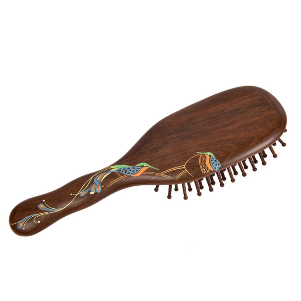 Peine Para Barba Peine de masaje con bolsa aire for el cuidado del cabello for mujeres cojín largo y rizado madera maciza alisador Herramientas Para Peinar El Cabello