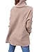 ANRABESS Women's Oversized Turtleneck Batwing Sleeve Spilt Casual Loose Knit Tunic Pullover Sweater Tops 2025 Fall Outfits Peach Brown Khaki X-Large