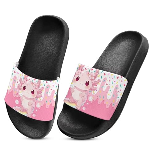 Image of Boy & Girls Slide Sandals Kids Shower Shoes Non Slip Summer Slippers Beach Sandals