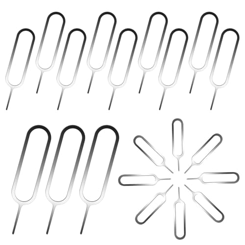 20PCS Sim Card Tray Eject Pins Ejector Removal Tool - Sim Card Ejection Tool, Eject Pin Key Tool Compatible with All Cell Phone Smartphone and More (Silver