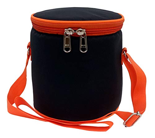 Image of Insulated Lunch Bag, Polyester, Water Resistant, Classic Style, for Office, School and Travelling, 1 Litre (Without Containers, Size-6.5 X 6 X 6)